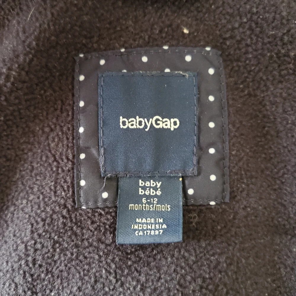 Baby Gap Navy Blue Fleece-Lined Puffer Coat